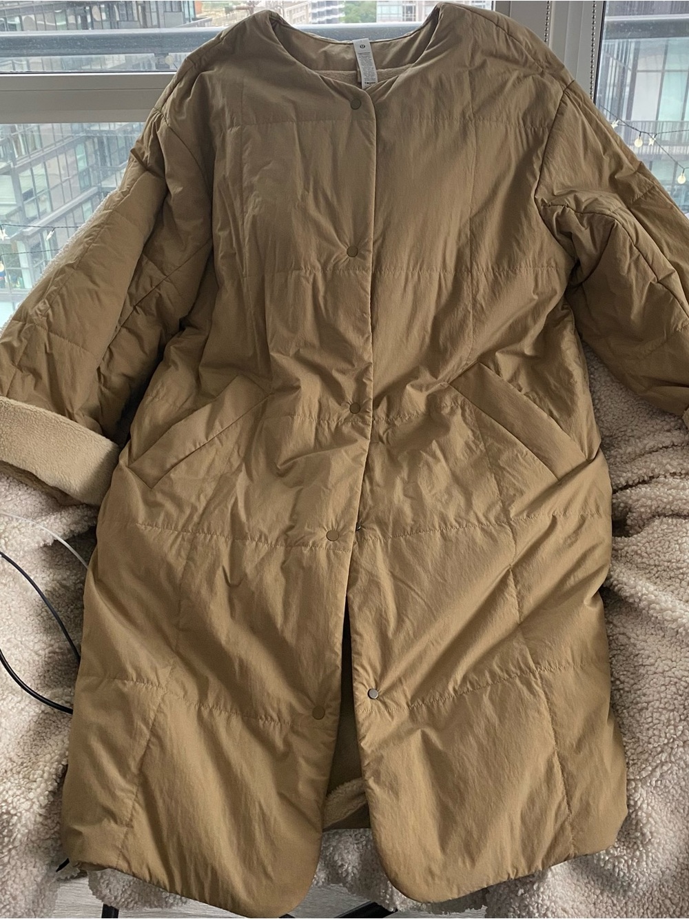 lululemon athletica Long Camel Puffer Coat